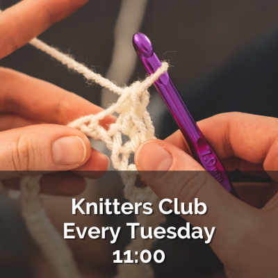 Knitters Club meets very Tuesday at 11:00