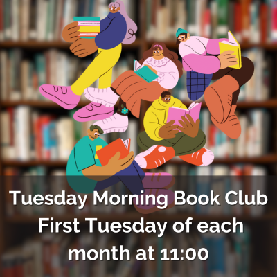 Edenderry's Tuesday Morning Book Club meeting on the first Tuesday of each month at 11:00